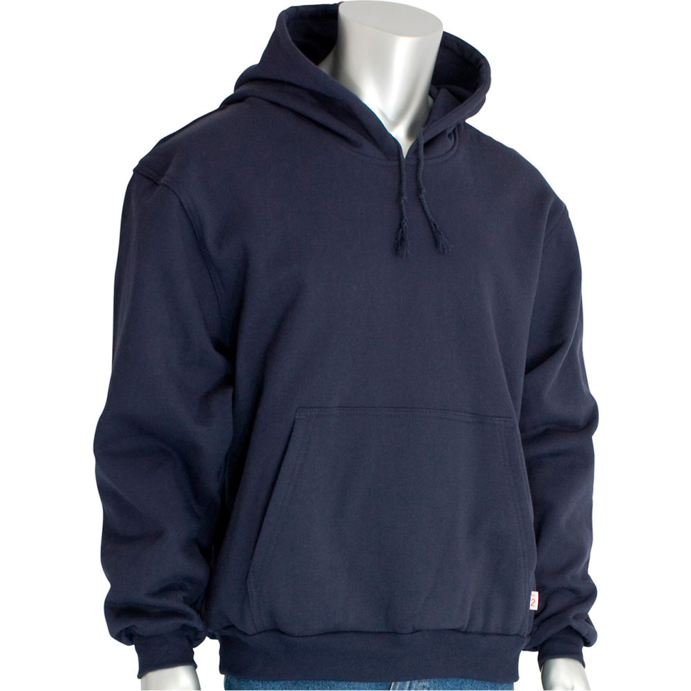 B3186953 Mens AR & FR Pullover Hoodie - Large - Navy