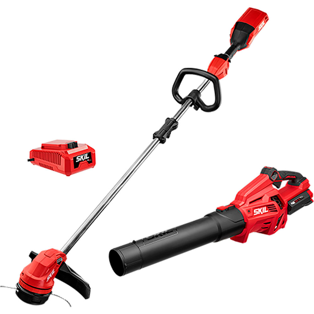 Chervon North America B3215030 Skil 40V BL 2 Tools Combo Kit with 14 in. String Trimmer & Blower - 1 x 2.5Ah Battery - 60W Charger
