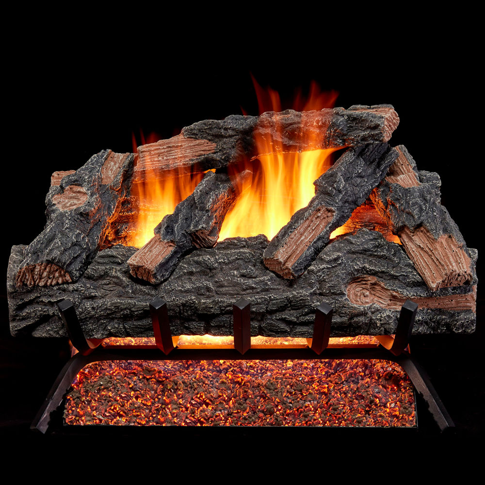 B3220564 Hearth Sense 24 in. Vented Gas Log Set - 55000 BTU - Mountain Oak