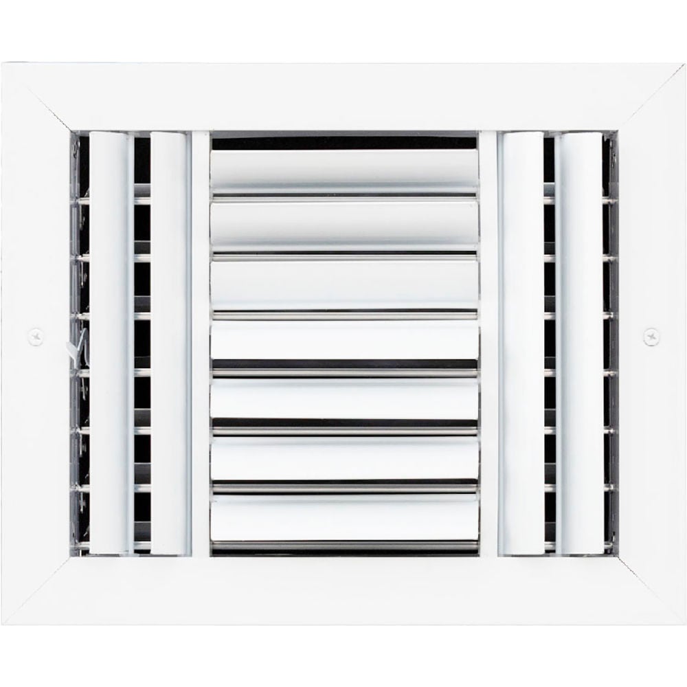 B3214323 ACAMINAIRE 4-Way Aluminum Ceiling Diffuser, White - 10 x 8 in.