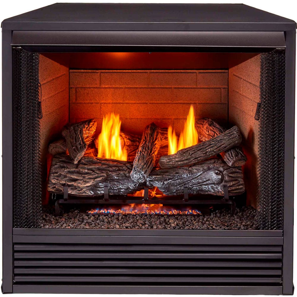 B3082711 Procom 32 in. Universal Ventless Firebox Insert - Zero Clearance Design - Black