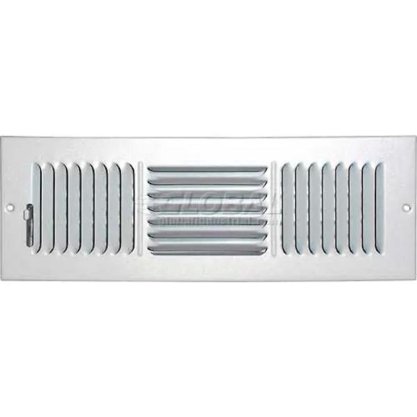 B629569 Speedy-Grille Ceiling or Wall Register with 3 Way Deflection SG-412 CW3, White - 4 x 12 in.