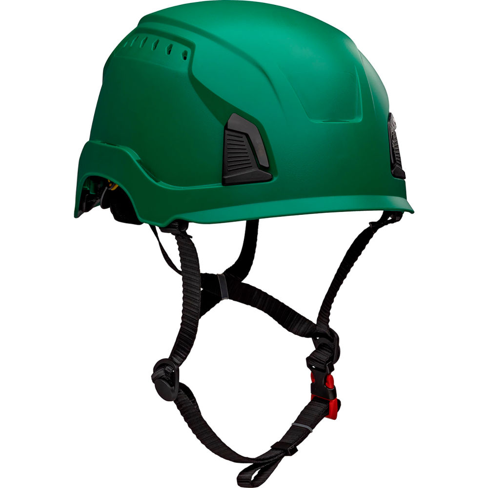B3186943 Traverse Industrial Climbing Helmet - 4-Point Chin Strap - Vented - Type 1 - Dark Green