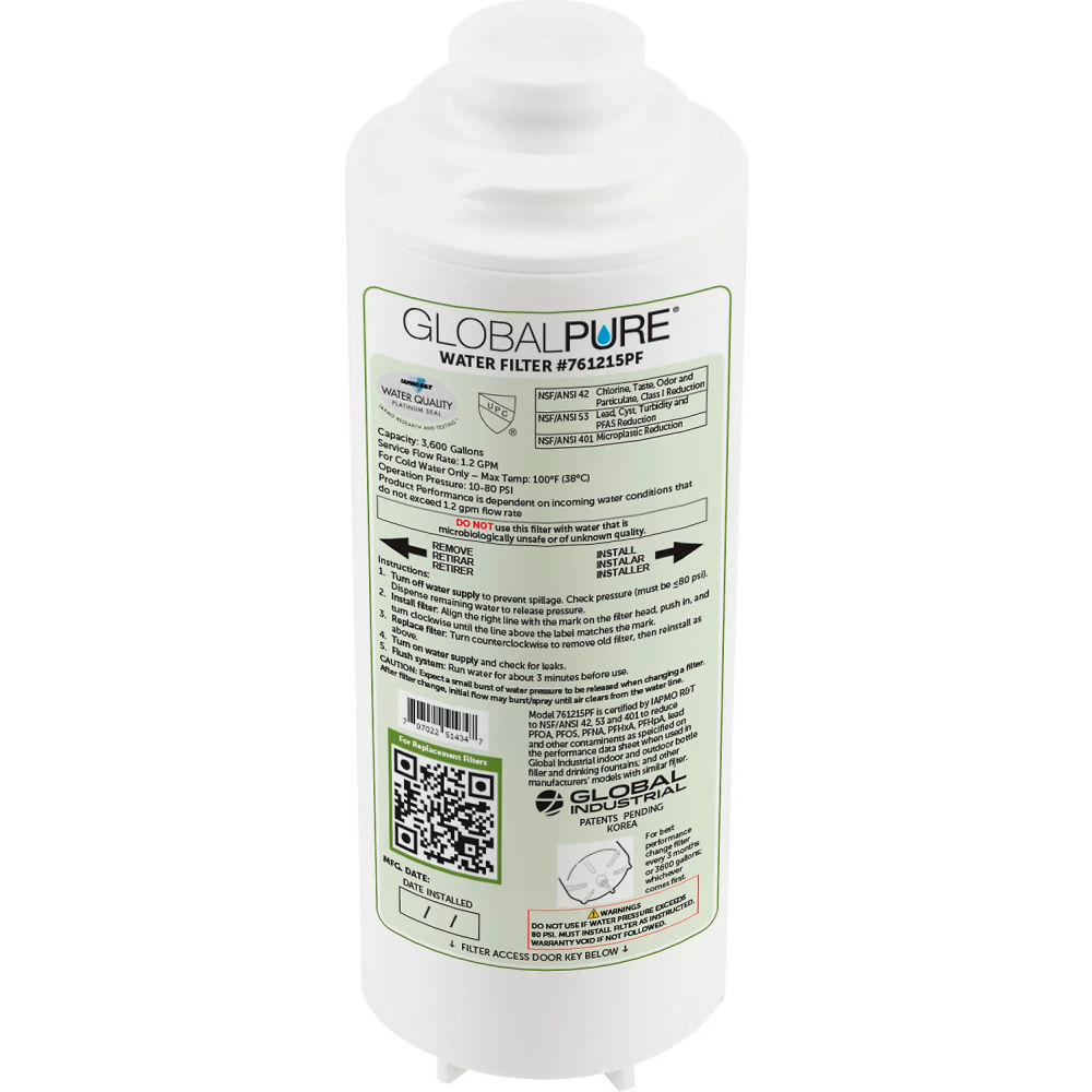Picture of Global Industrial 761215PF Pure Replacement Water Filter - PFAS & Microplastic - 3600 gal