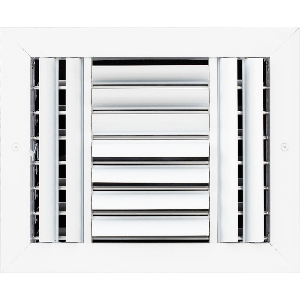 B3214386 ACAMINAIRE 4-Way Aluminum Ceiling Diffuser, White - 14 x 6 in.