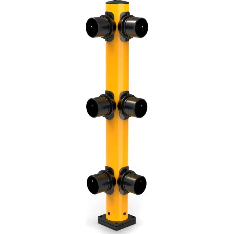 Global Industrial 670888 Corner Post for Plastic Guard Rails - 60 in. - Yellow