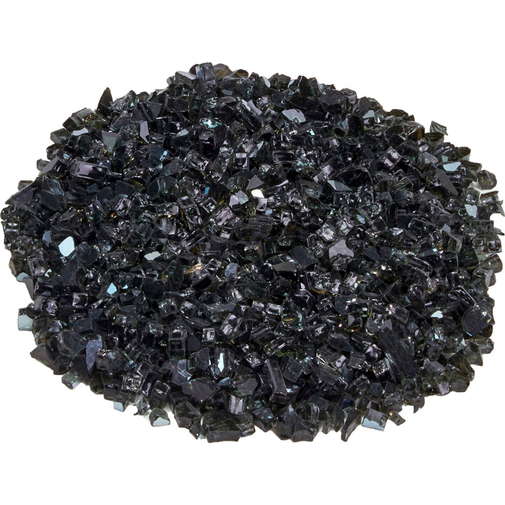 B3220393 Duluth Forge Premium Reflective Fire Glass - 0.25 in. Dia. - Black - 10 lbs Bag