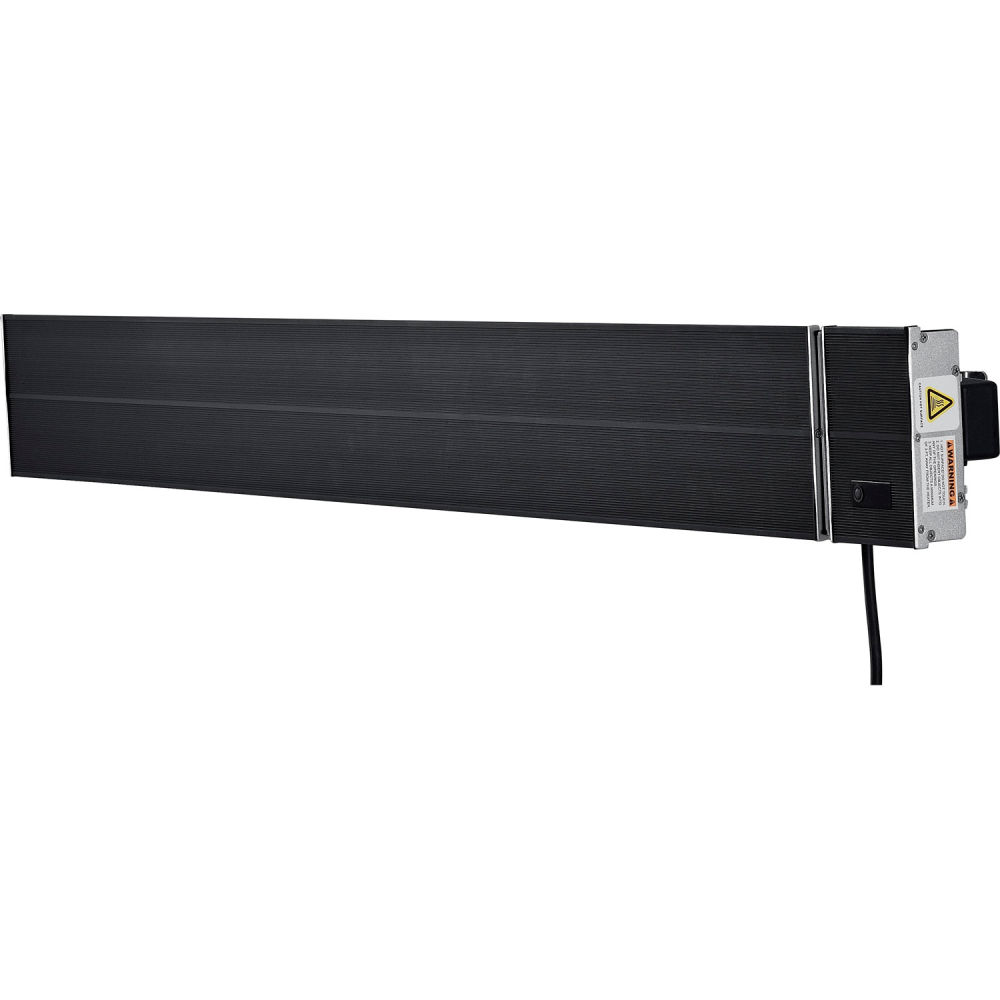 Global Industrial 246719 Infrared Patio Heater with Remote - Wall & Ceiling Mount - 2600W - Black Panel