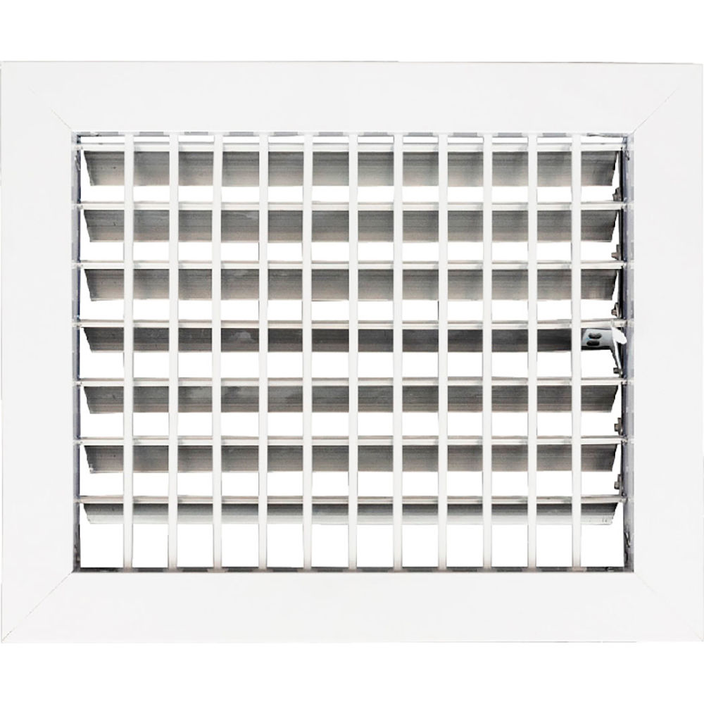 B3214249 ACLAMINAIRE Aluminum Adjustable 1-Way Deflection Wall Register, White - 10 x 8 in.