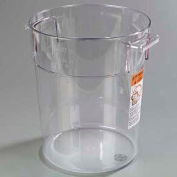 Picture of Carlisle Sanitary Maintenance B638095 Stopples Round Container - 13.718 Dia. x 14.921 in. - Clear