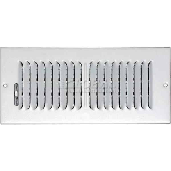 B629625 Speedy-Grille Ceiling or Wall Register with 2 Way Deflection SG-412 CW2, White - 4 x 12 in.