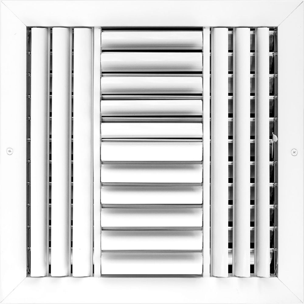 B3214291 ACAMINAIRE 4-Way Aluminum Ceiling Diffuser, White - 10 x 10 in.