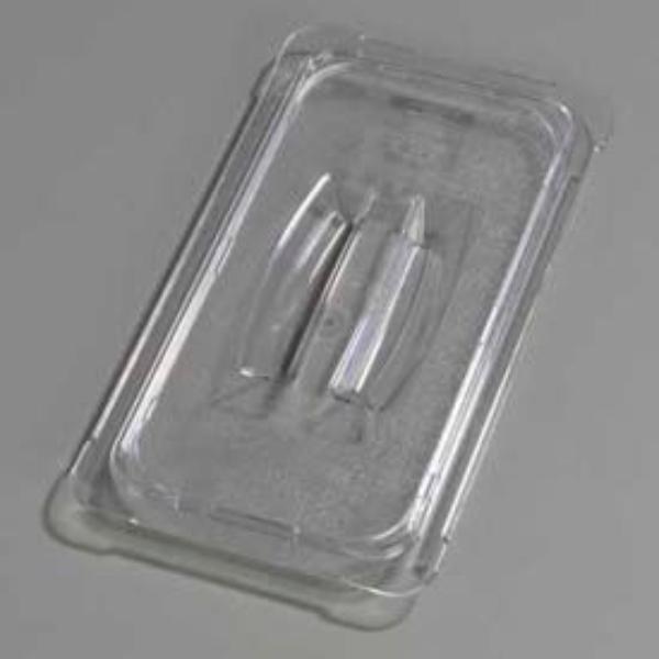 Picture of Carlisle Sanitary Maintenance B637941 Topnotch Universal Handled Lid - 12.75 x 7 in. - Clear