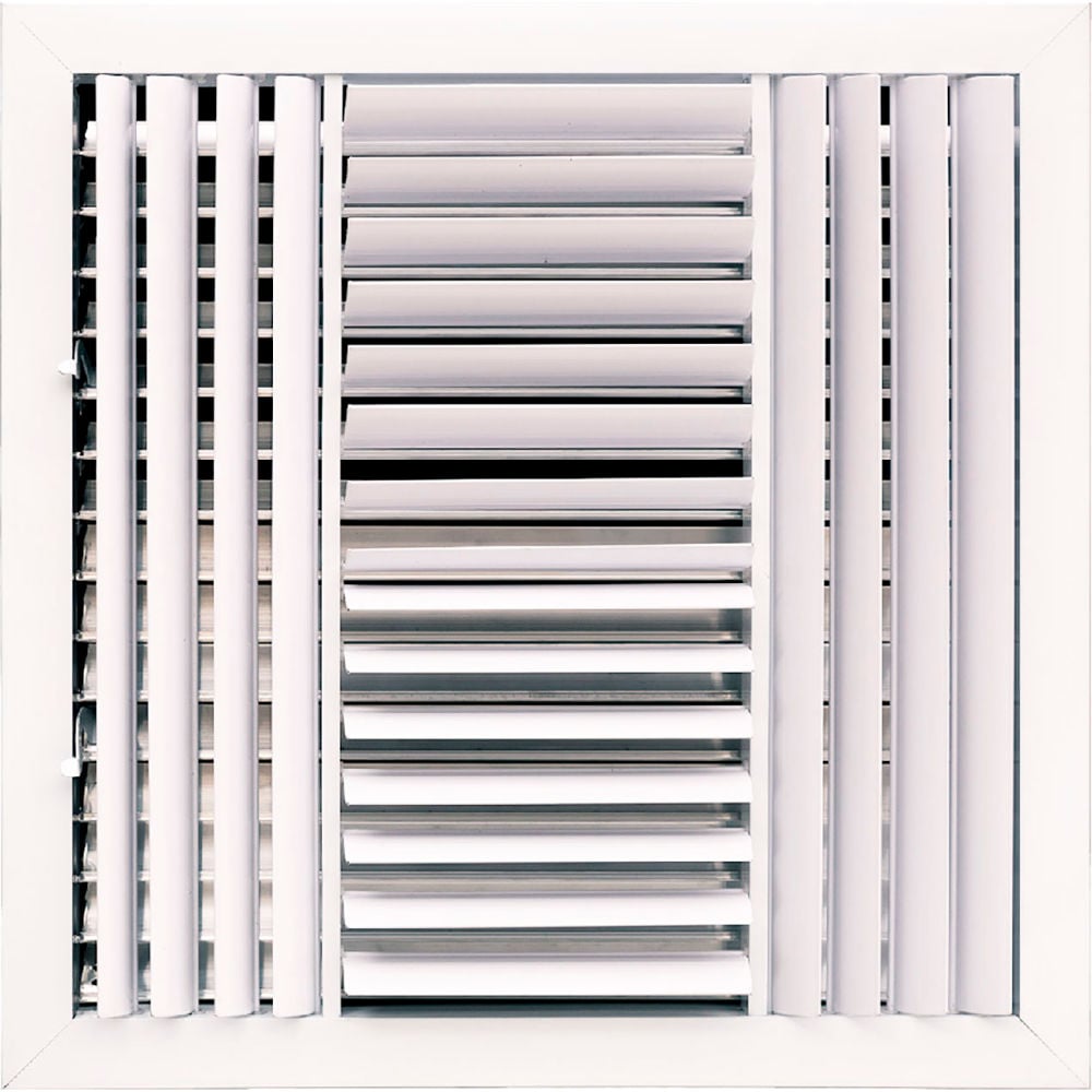 B3214396 ACAMINAIRE 4-Way Aluminum Ceiling Diffuser, White - 16 x 16 in.