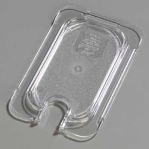 Picture of Carlisle Sanitary Maintenance B637757 Topnotch Universal Flat Notched Lid - 6.88 x 4.25 in. - Clear