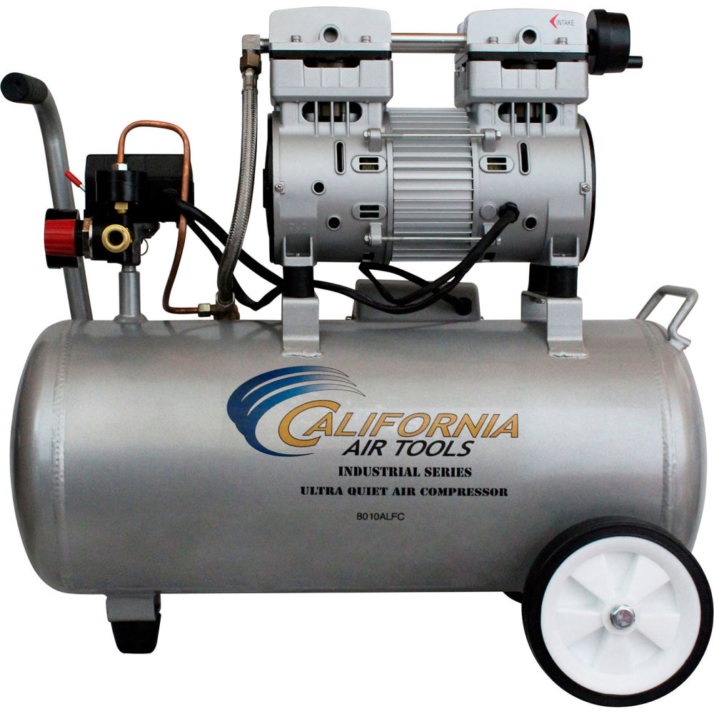 B3162091 Portable Electric Air Compressor - 1 HP - 8 gal - Horizontal - 4 CFM - Silver