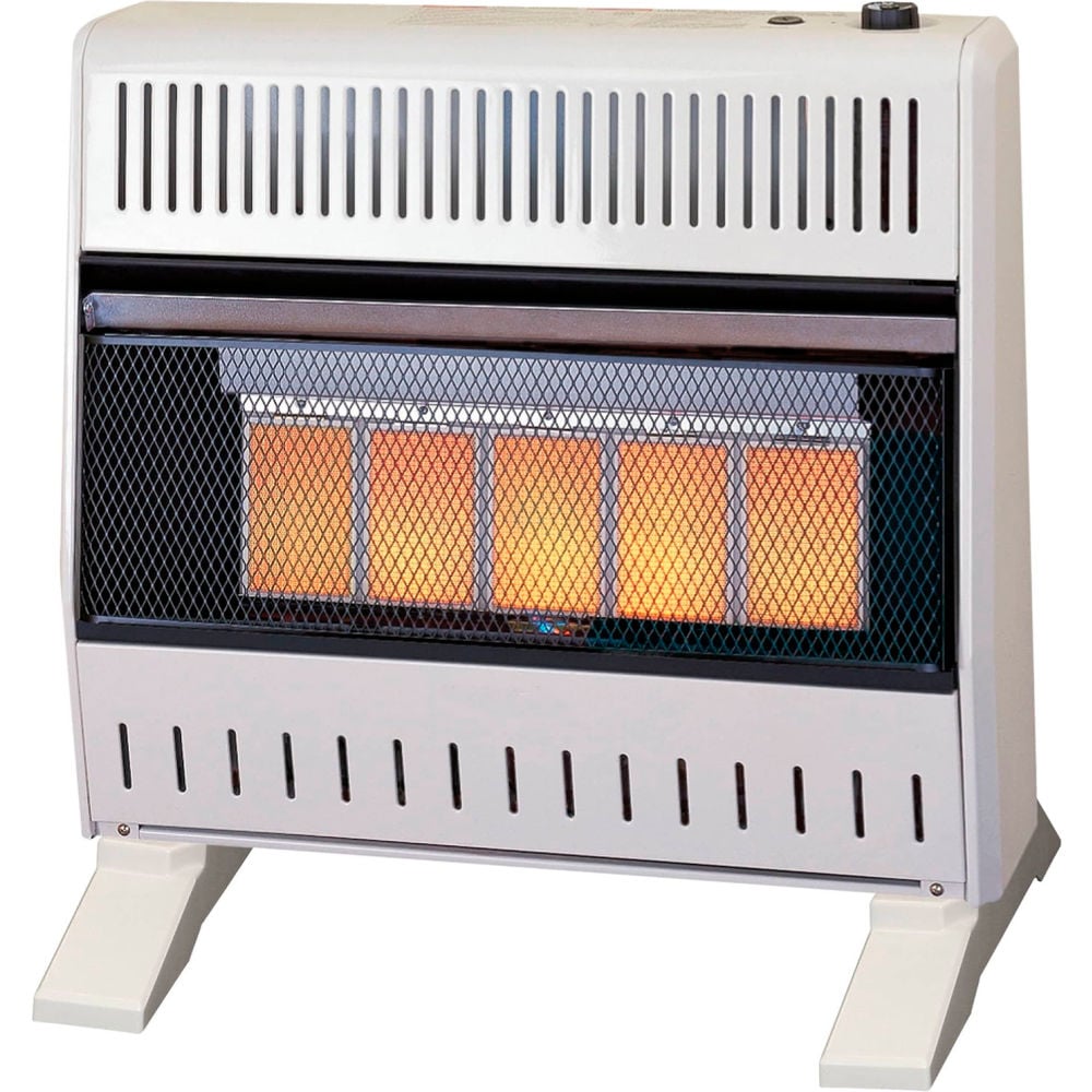 B3220613 Procom Heating Propane Ventless Infrared Heater - 25000 BTU - T-Stat Control - White