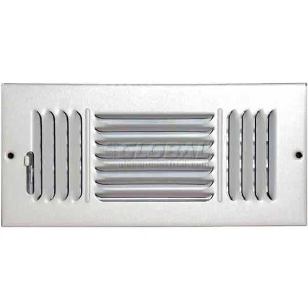 B629609 Speedy-Grille Ceiling or Wall Register with 3 Way Deflection SG-48 CW3, White - 4 x 8 in.