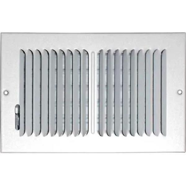 B629497 Speedy-Grille Ceiling or Wall Register with 2 Way Deflection SG-610 CW2, White - 6 x 10 in.