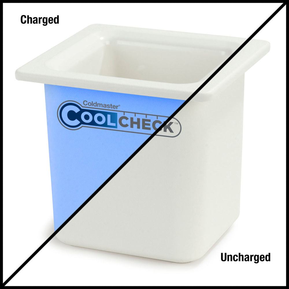 B2108850 Coldmaster Cool Check Food Pan - 6.875 x 6.25 x 6.375 in. - White