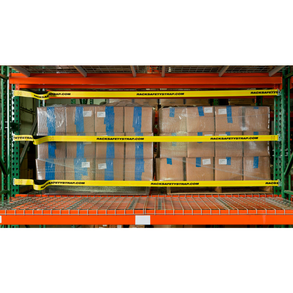 B3125287 Safety Solutions Rack Safety Strap for 108 in. Bay - Standard Attachment - 0.86 lbs - Yellow