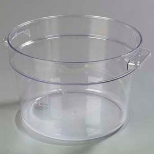 Picture of Carlisle Sanitary Maintenance B638044 Stopples Round Container - 12.047 Dia. x 8.281 in. - Clear