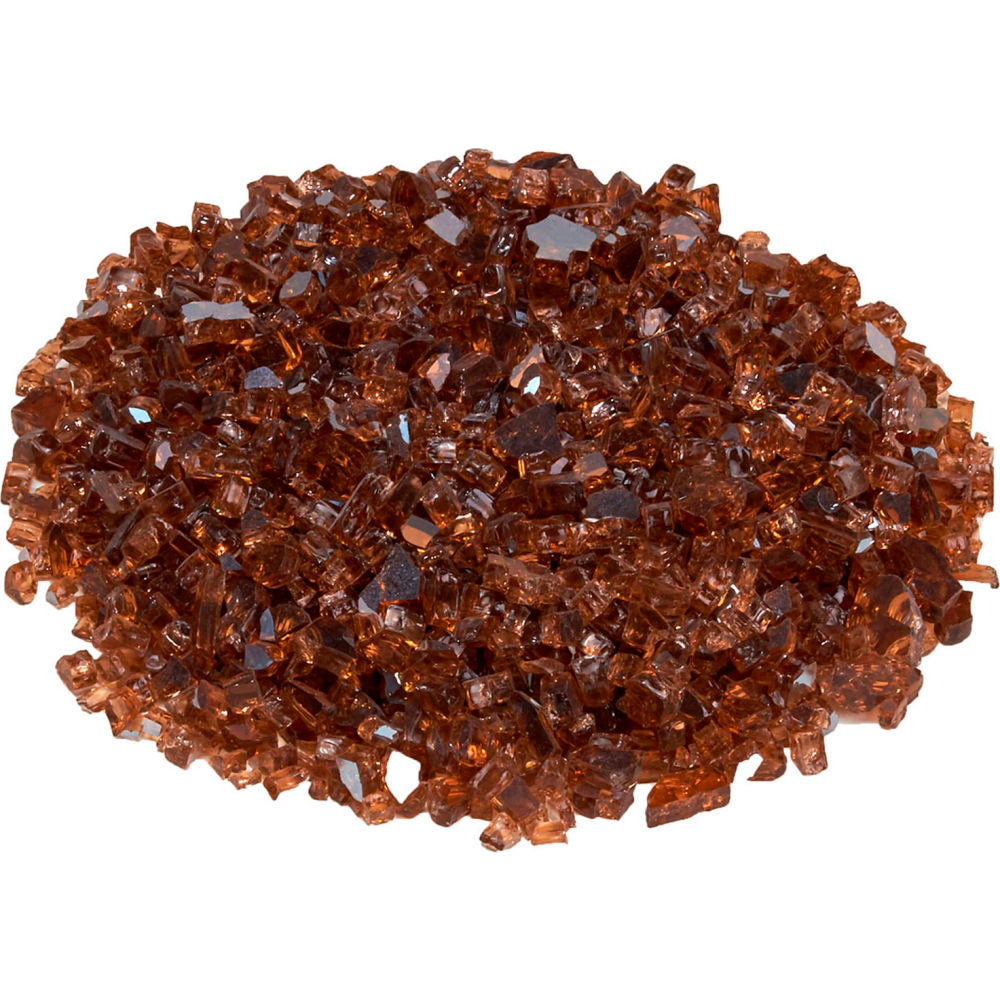B3220394 Duluth Forge Premium Reflective Fire Glass - 0.25 in. Dia. - Copper - 10 lbs Bag