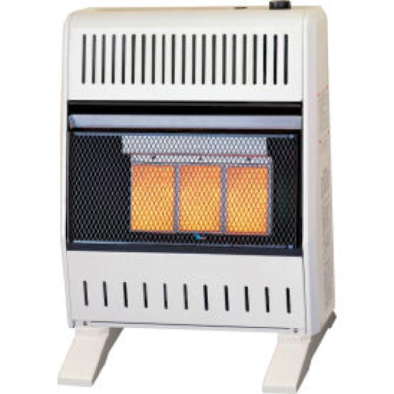 B3220556 ProCom Heating Propane Ventless Infrared Heater, 15000 BTU, T-Stat Control - White