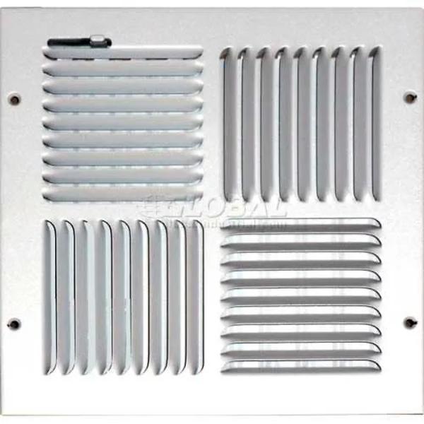 B629481 Speedy-Grille Ceiling or Wall Register with 4 Way Deflection SG-1010 CW4, White - 10 x 10 in.