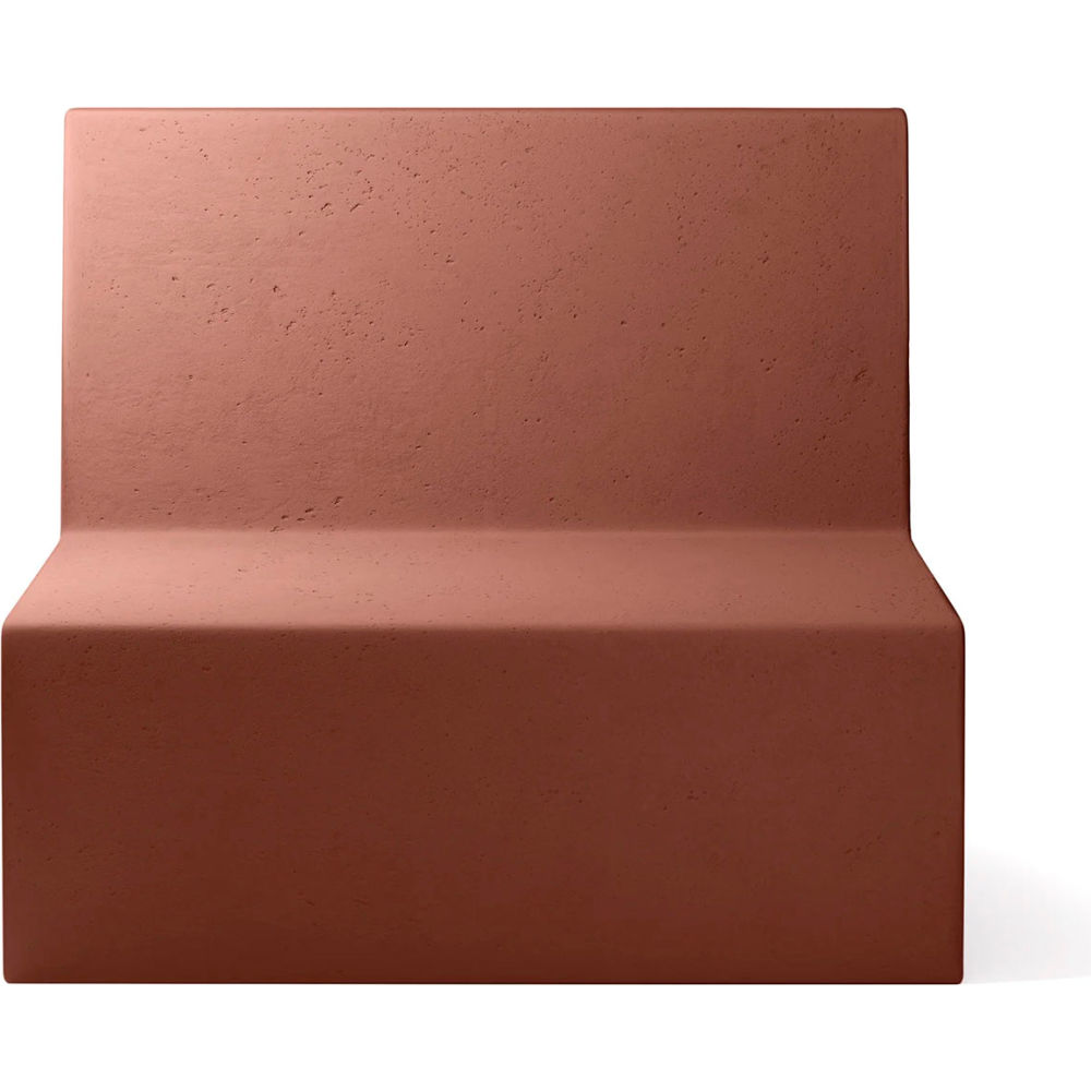 B3219183 Modular Couch Square Chair - Terra Cotta Concrete