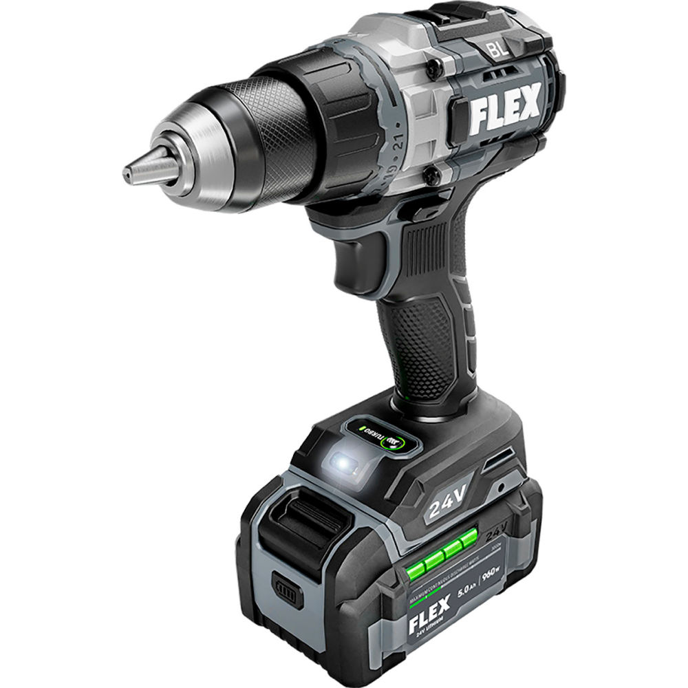 Chervon North America B3131317 Flex 0.5 in. Drill Driver with Turbo Mode Kit - 2 Speed - 24V - Black