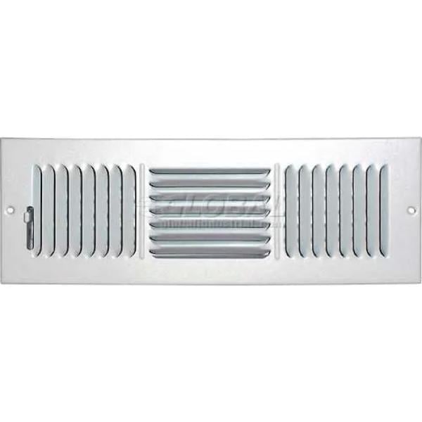 B629589 Speedy-Grille Ceiling or Wall Register with 3 Way Deflection SG-414 CW3, White - 4 x 14 in.
