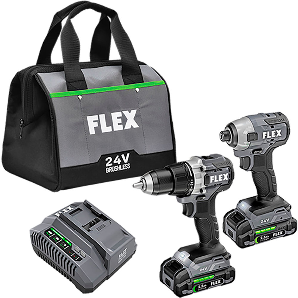 Chervon North America B3131384 Flex Brushless 2 Tool Combo Kit with Drill Driver & Impact Driver - 24V