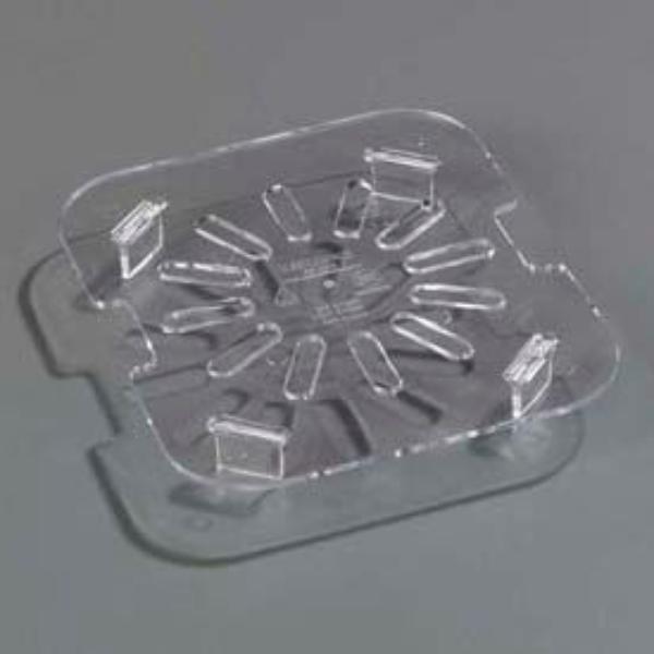 Picture of Carlisle Sanitary Maintenance B637753 Topnotch Drain Shelf - 4.75 x 4.25 x 0.5 in. - Clear