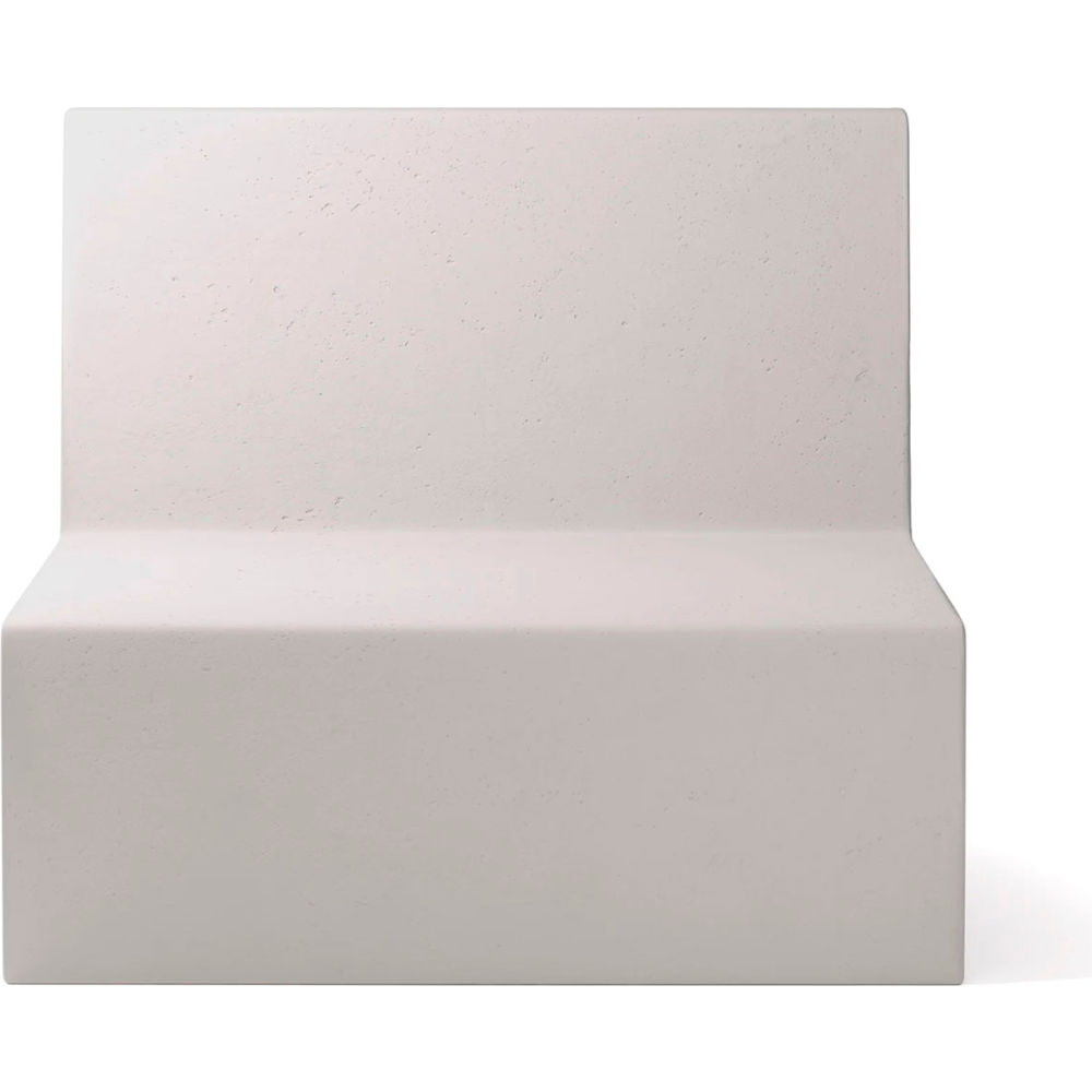 B3219181 Modular Couch Square Chair - Platinum Concrete - White