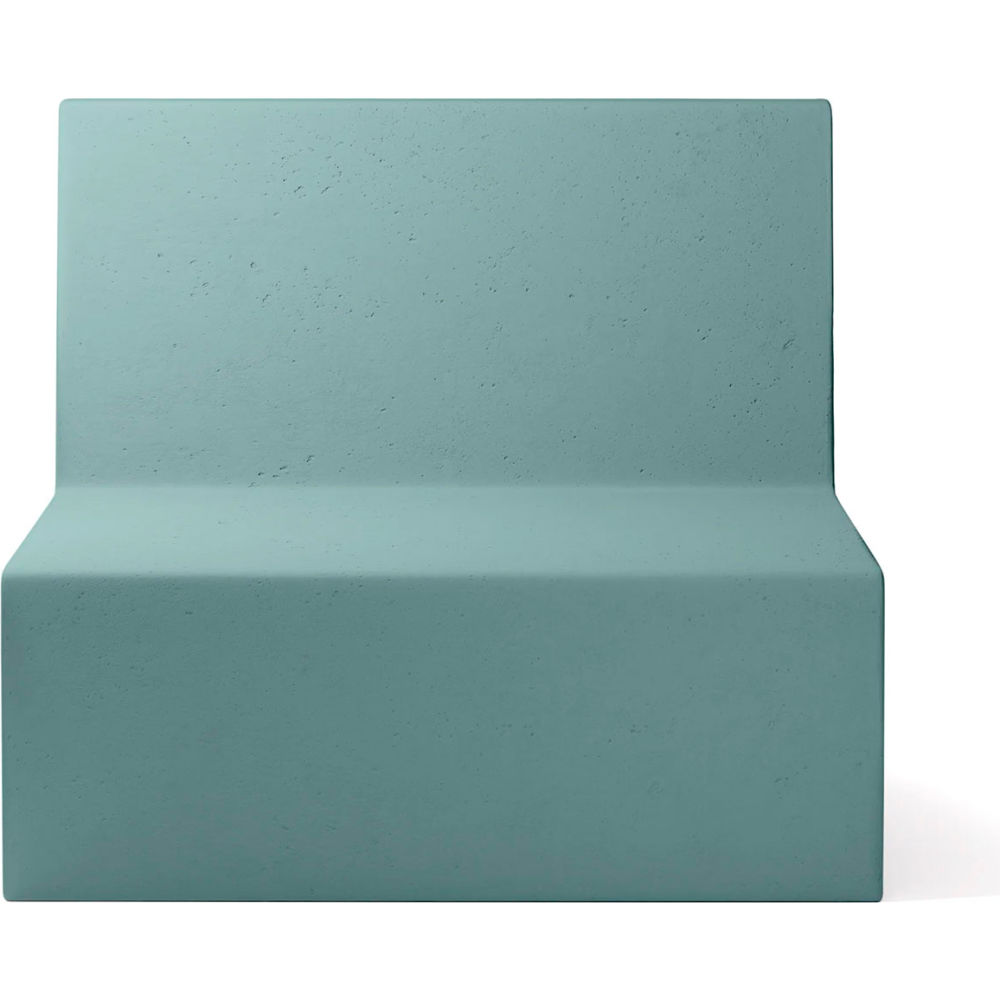 B3219285 Modular Couch Square Chair - Turquoise Concrete, Blue