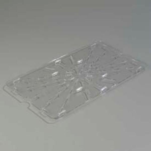 Picture of Carlisle Sanitary Maintenance B638081 Topnotch Drain Shelf - 17.75 x 9.875 x 0.6 in. - Clear