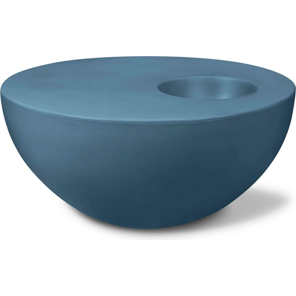 B3219186 4.75 x 35.25 in. Indoor & Outdoor Palm Table - Medium - Dark Blue Concrete