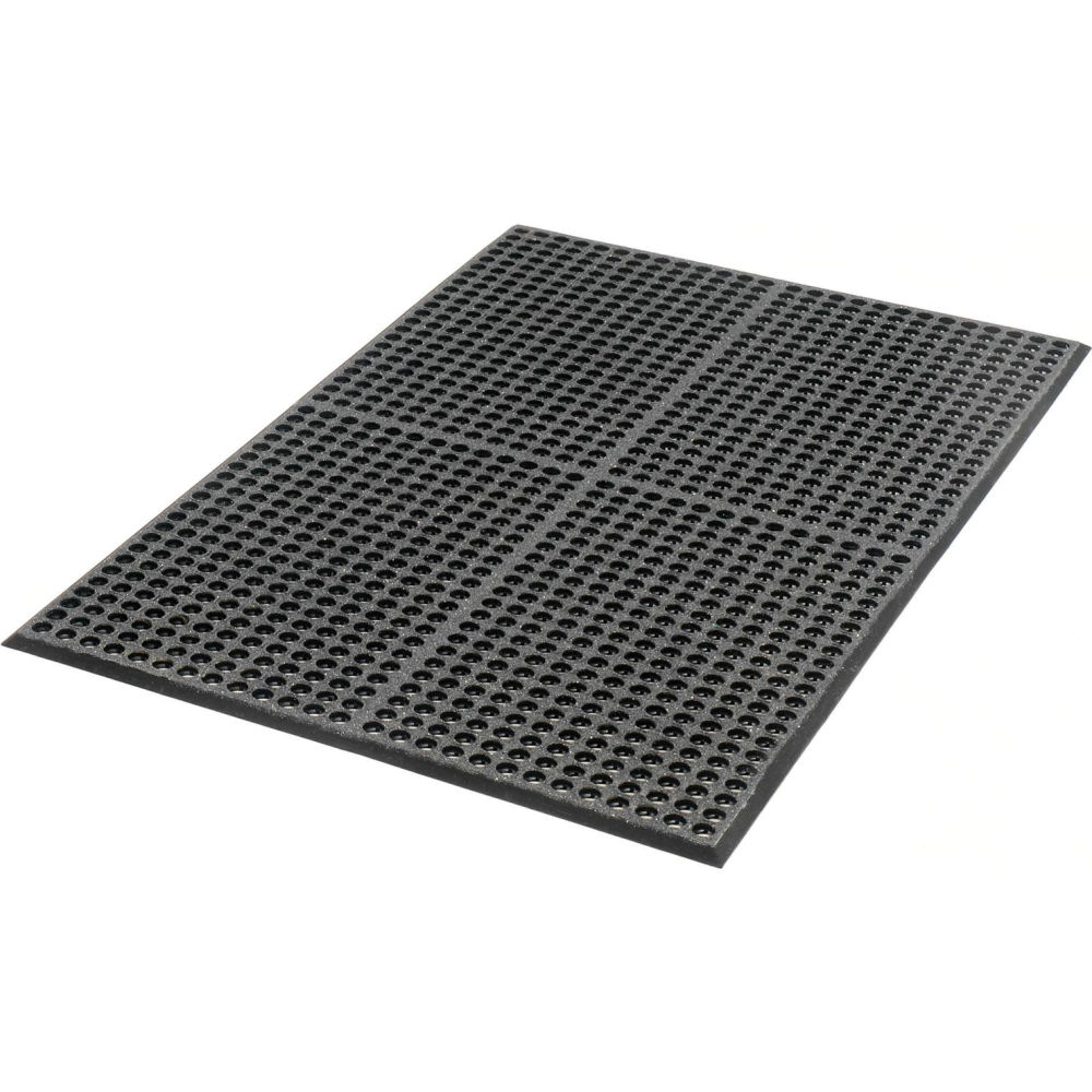 238265 Work Step Anti Fatigue Drainage Mat - 0.5 in. Thick - 3 x 20 ft. Grit Top - Black