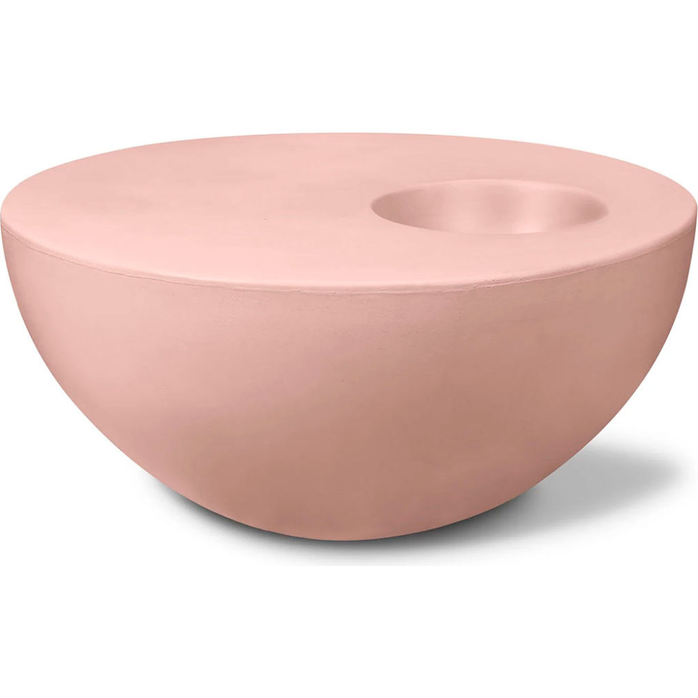 B3219112 4.75 x 35.25 in. Indoor & Outdoor Palm Table - Medium - Blush Concrete
