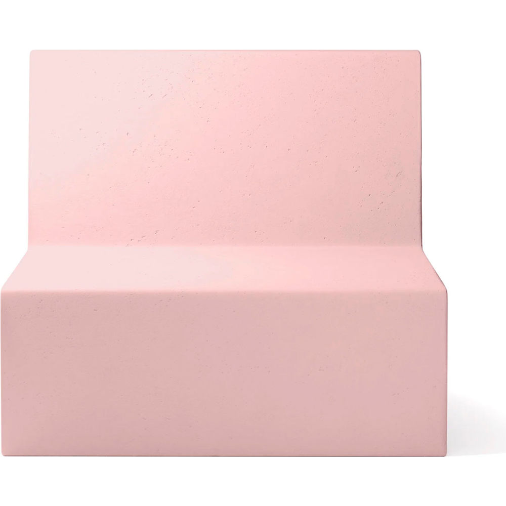 B3219198 Modular Couch Square Chair - Blush Concrete