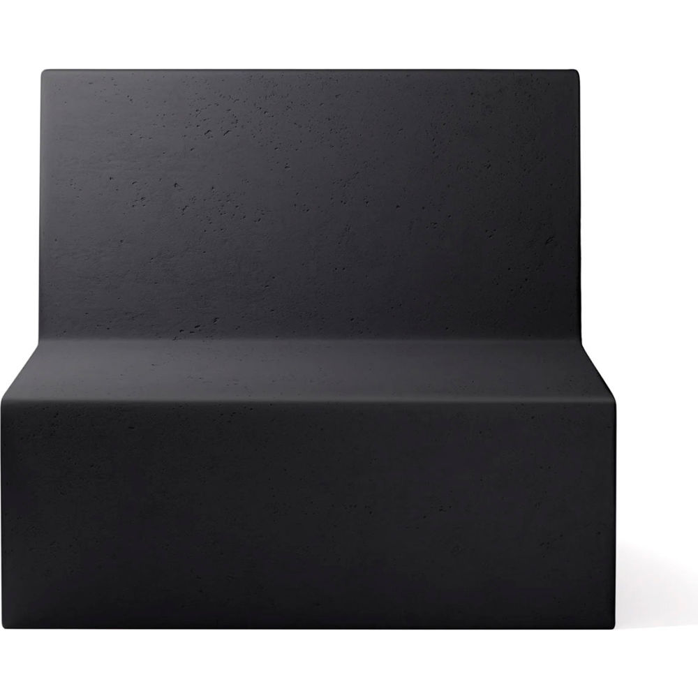 B3219262 Modular Couch Square Chair - Licorice Concrete - Black