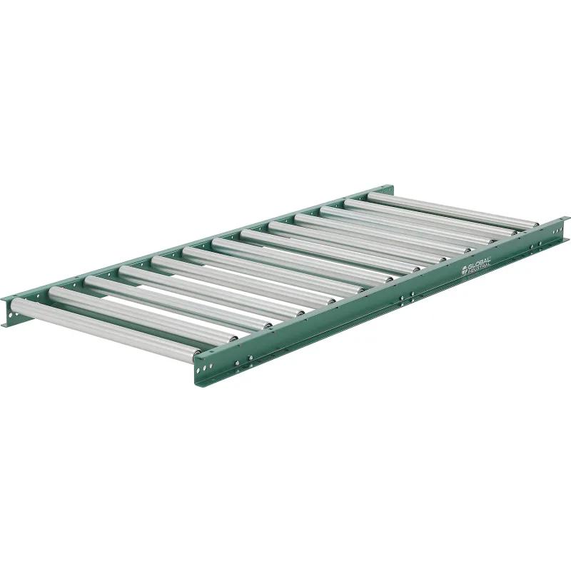 Global Industrial 293320 24 in. Light Duty Gravity Roller Conveyor - 5 ft. - 4.5 in. Roller Centers