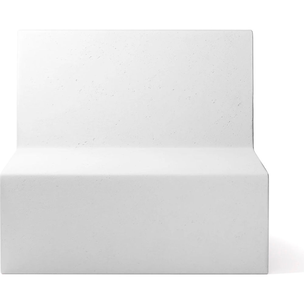 B3219168 Modular Couch Square Chair - White Concrete