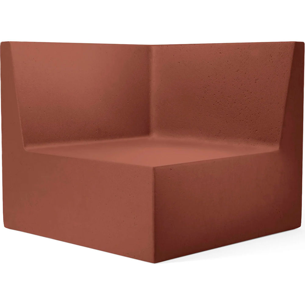 B3219169 Modular Couch Corner Chair - Terra Cotta Concrete