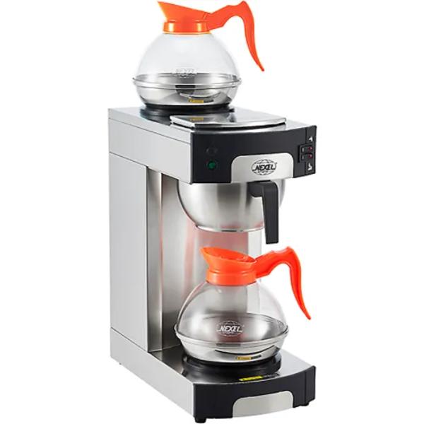 Picture of Global Industrial 243371 Nexel Pour Over Coffee Maker with 2 Warming Plates & 2 Decaf Decanters