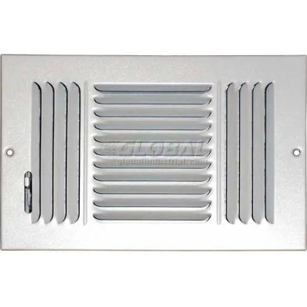 B629189 Speedy-Grille Ceiling or Wall Register with 3 Way Deflection SG-610 CW3, White - 6 x 10 in.