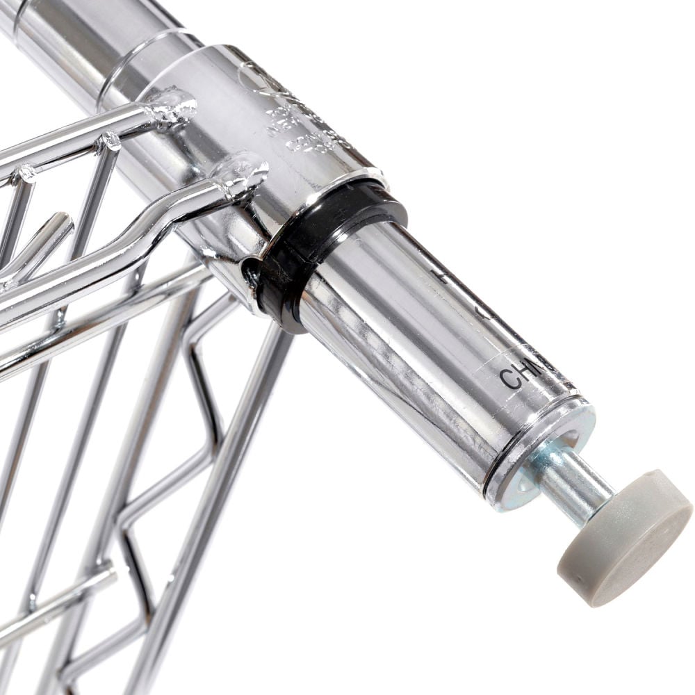 Global Industrial B3232838 Nexel 4 Shelf Chrome Wire Shelving Unit Starter - 54 x 14 x 96 in.