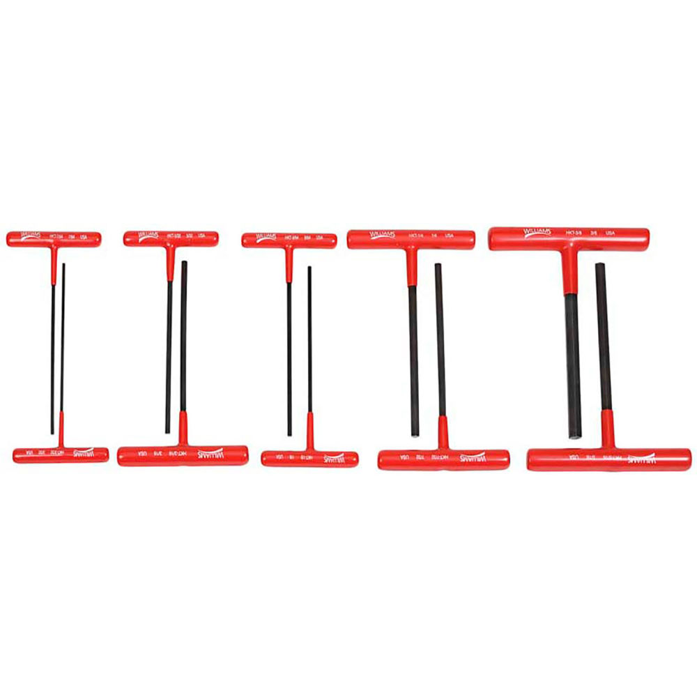 B3191127 T-Handle SAE Hex Key Set - Red - 10 Piece