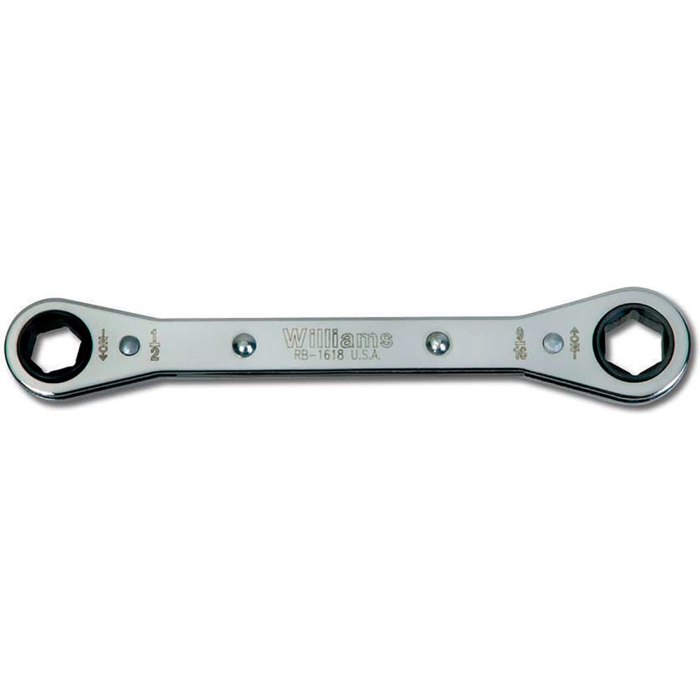 B3193100 Double Head Ratcheting Box Wrench - 12 Points - 0.625 x 0.687 in. Opening - Silver